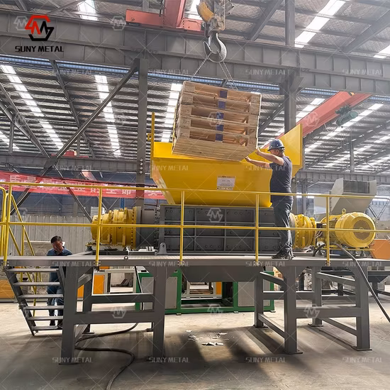 金属スクラップ・廃タイヤ・土廃棄物・プラスチック・木材のリサイクル用両軸・二軸シュレッダー