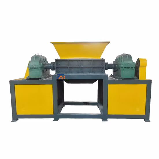 シュレッダー機 HDPE パイプ塊ブロックゴムタイヤダブルシングルシャフトシュレッダーマシン 2 シャフトプラスチックシュレッダー